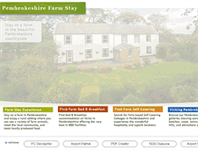 Tablet Screenshot of pembrokeshirefarmstay.co.uk
